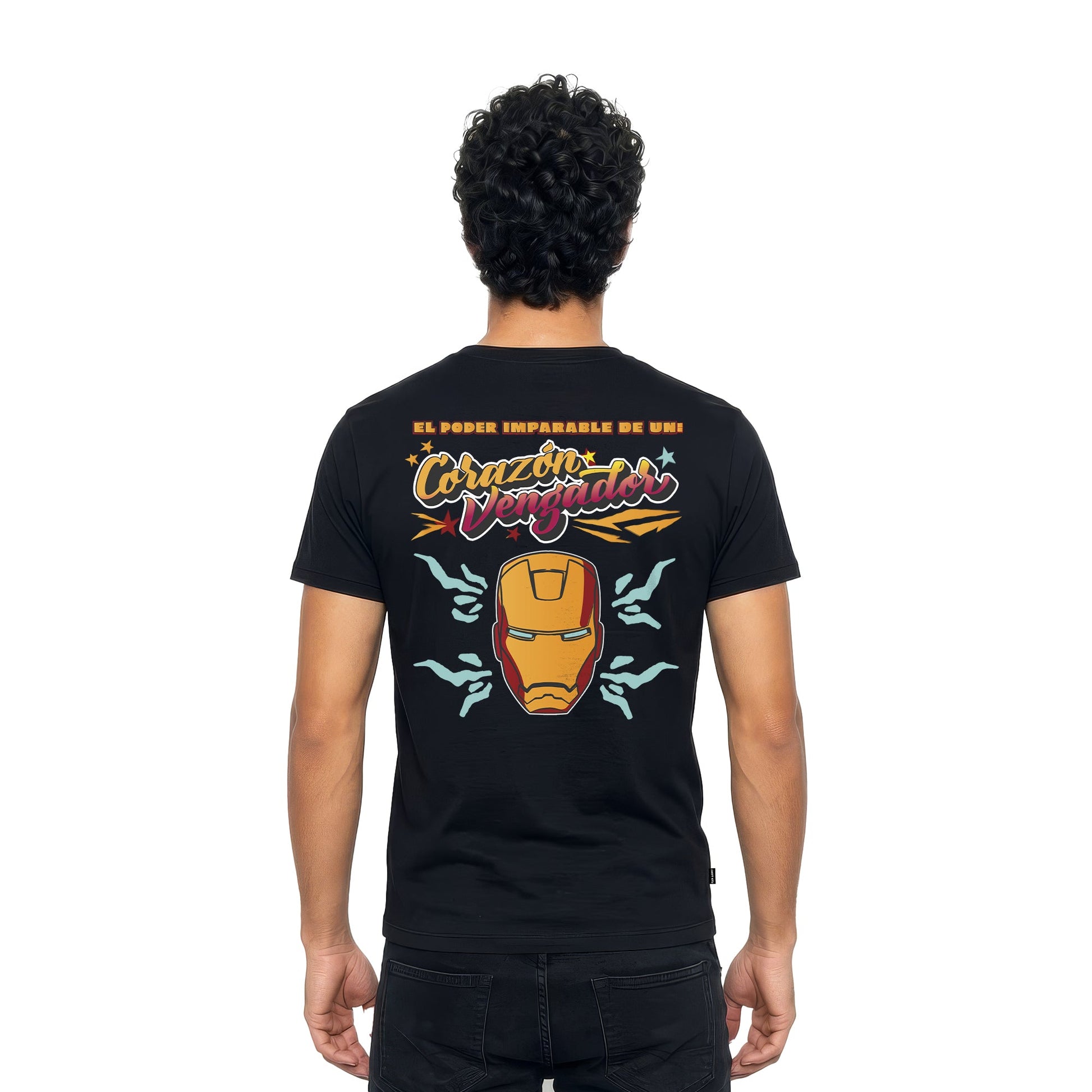Playera Marvel Urbano Hombre Mujer Negro Disney Original Iron Man - Fan Army