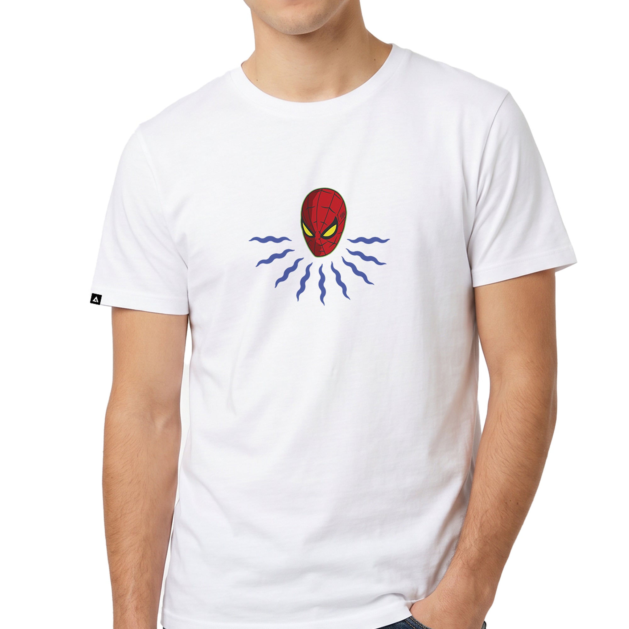 Playera Marvel Urbano Hombre Mujer Blanco Disney Original Spider Man - Fan Army