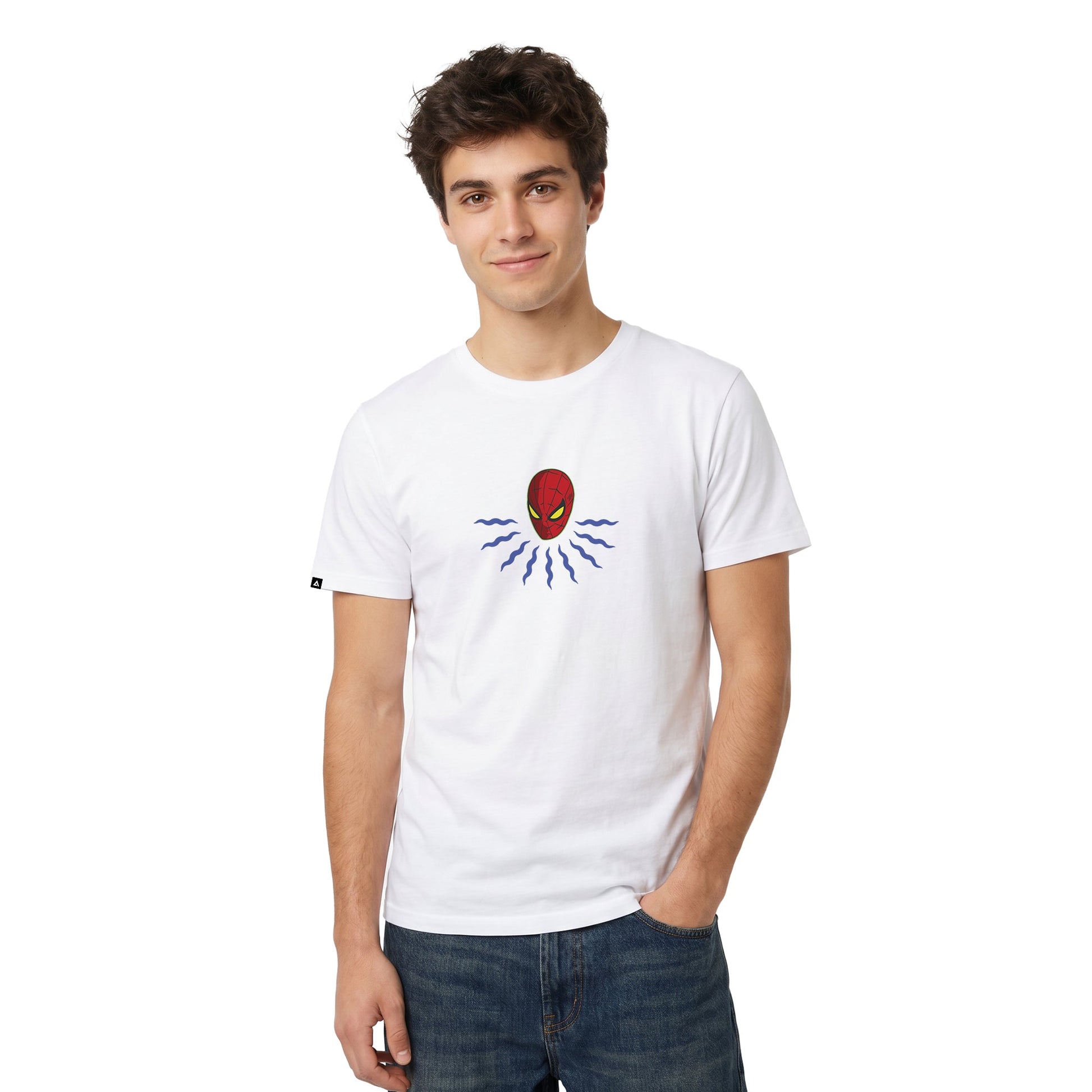 Playera Marvel Urbano Hombre Mujer Blanco Disney Original Spider Man - Fan Army