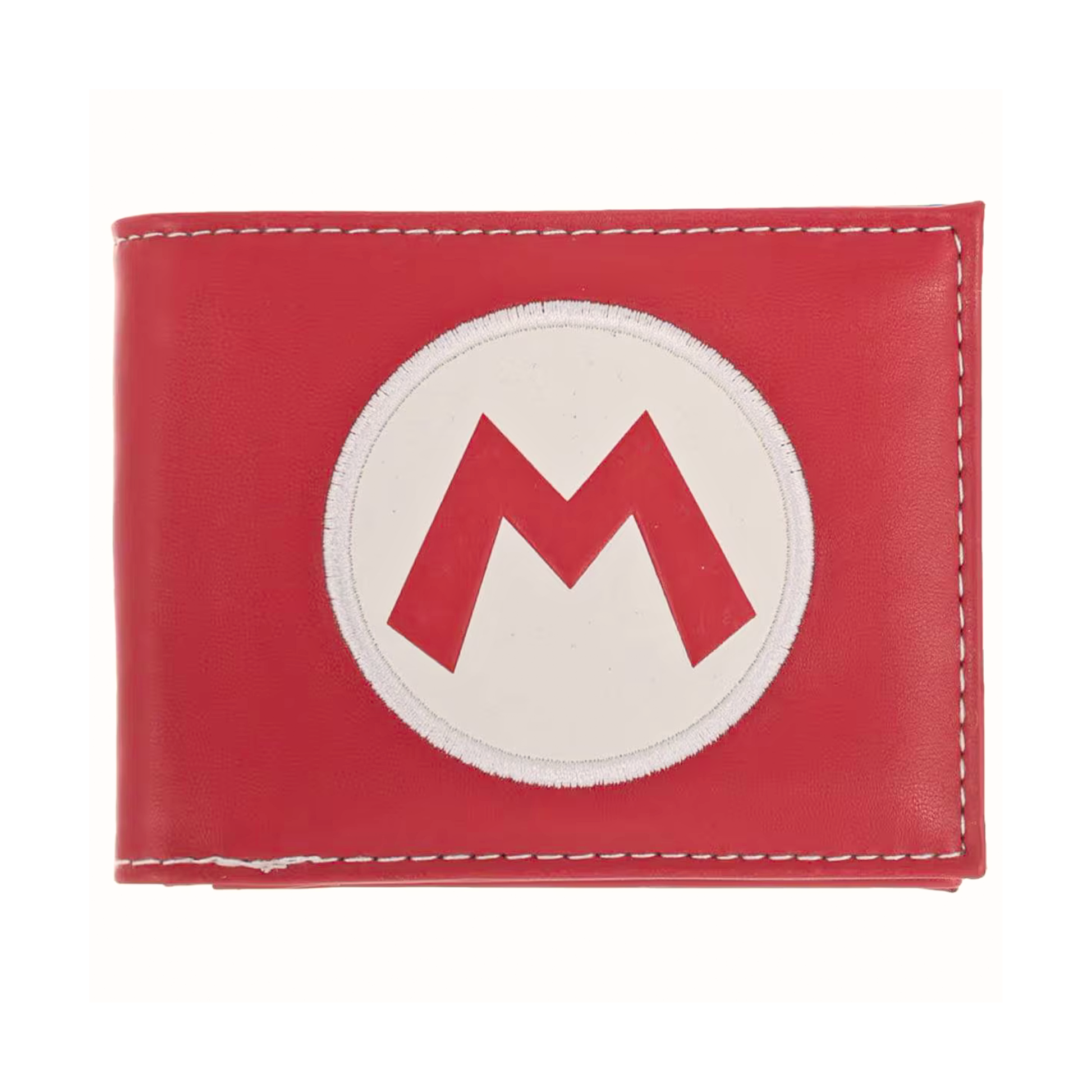 Bioworld - Cartera Bifold Nintendo Original, Rojo con la M de Super Mario, Espacio para Dinero, Tarjetas y Credenciales - Fan Army