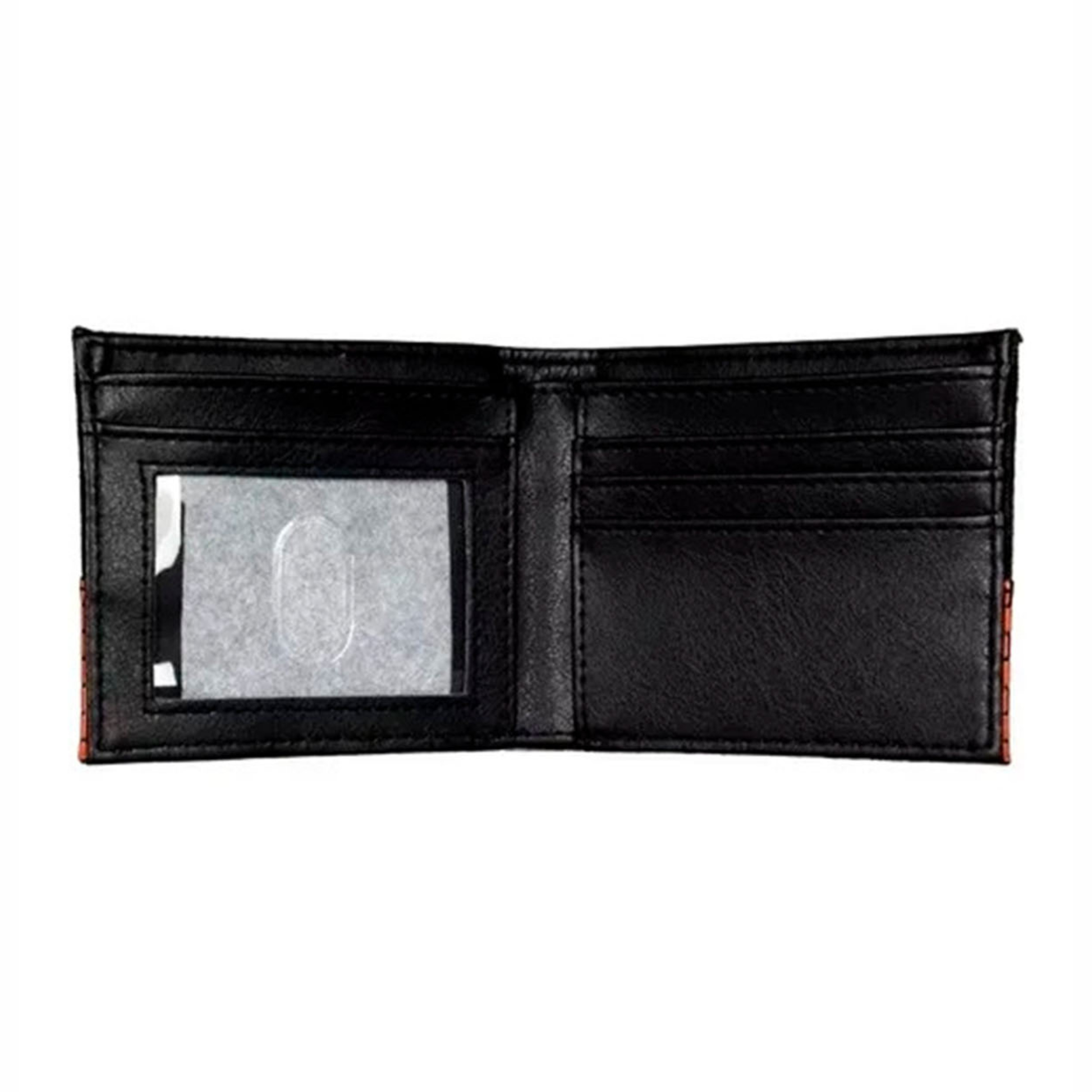 Bioworld - Cartera Bifold de Super Mario, Nintendo Original, Negro y Café con Estrella y Brick Wall - Fan Army