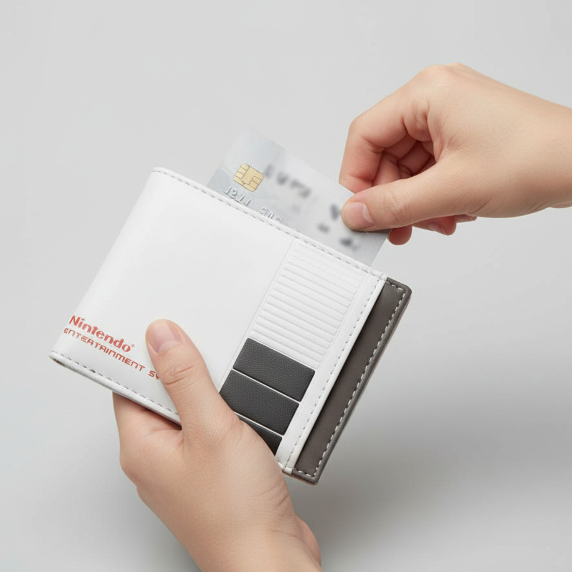 Cartera 2 en 1 Nintendo™ Super Mario Bros NES – Billetera + Tarjetero Oficial Retro Gamer - Fan Army