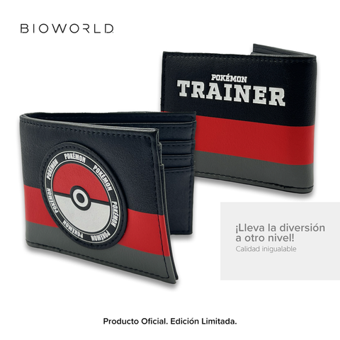 Bioworld - Cartera Pokémon Bifold Trainer, Entrenador original, Producto Oficial de Pokemon