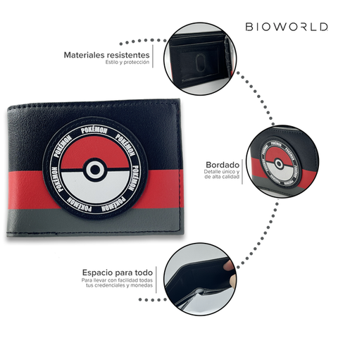 Bioworld - Cartera Pokémon Bifold Trainer, Entrenador original, Producto Oficial de Pokemon
