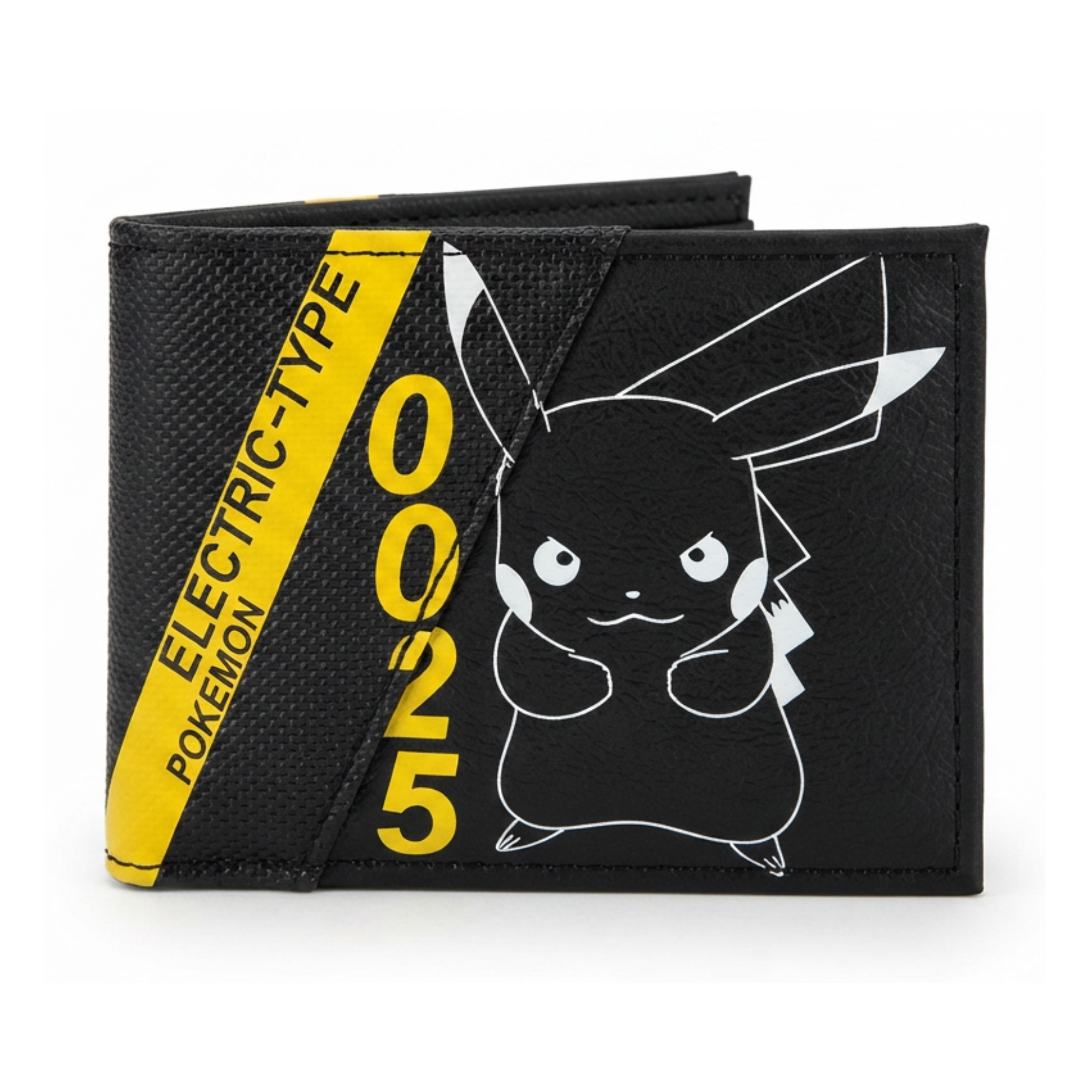 Cartera Pokémon Pikachu Hombre Negra Diseño Electric Type Oficial