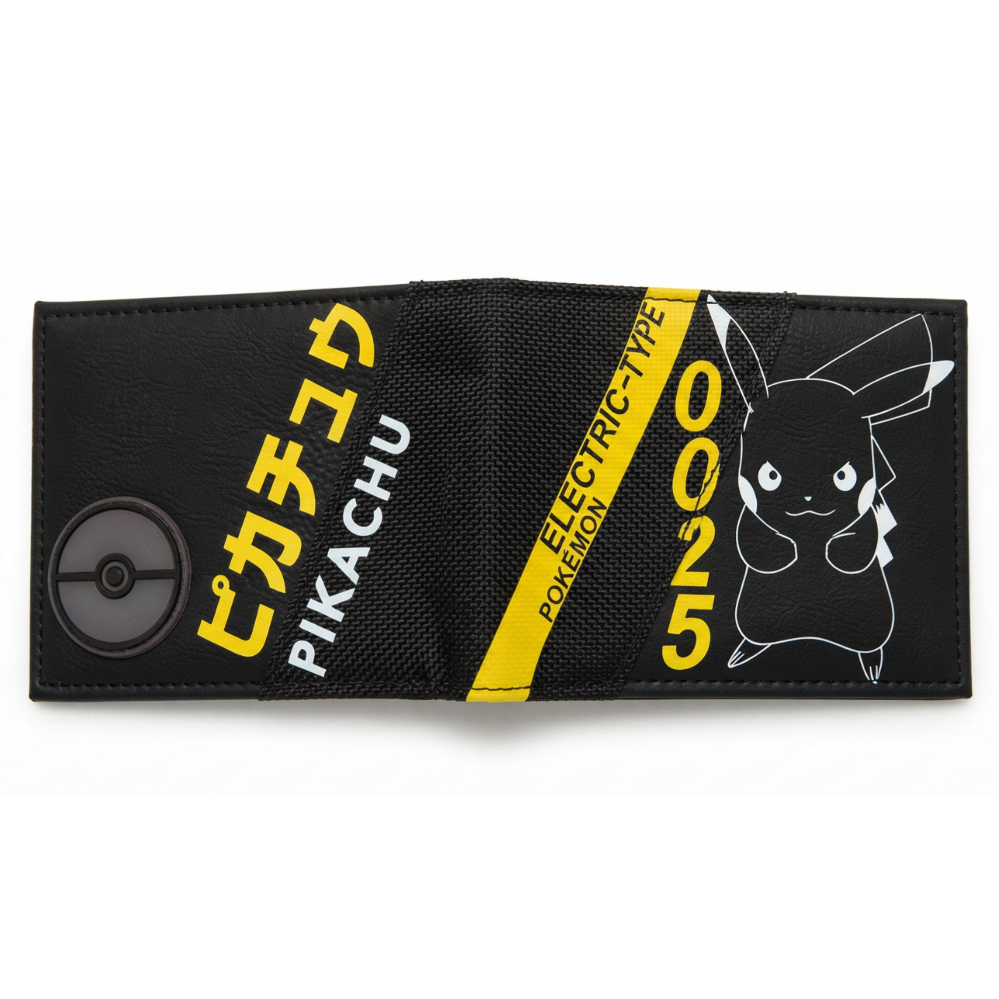 Cartera Pokémon Pikachu Hombre Negra Diseño Electric Type Oficial