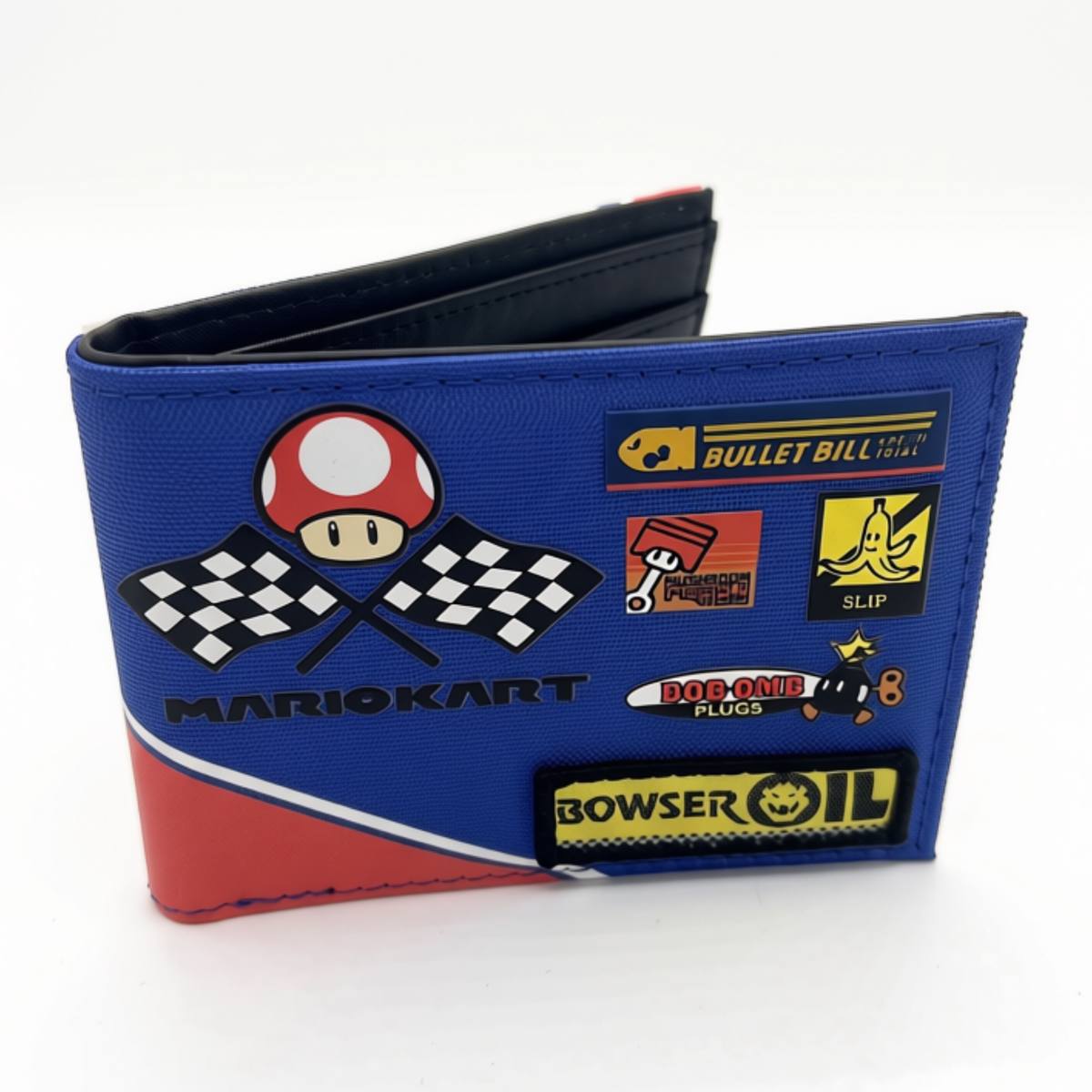 Cartera Super Mario Mario Kart Azul Roja