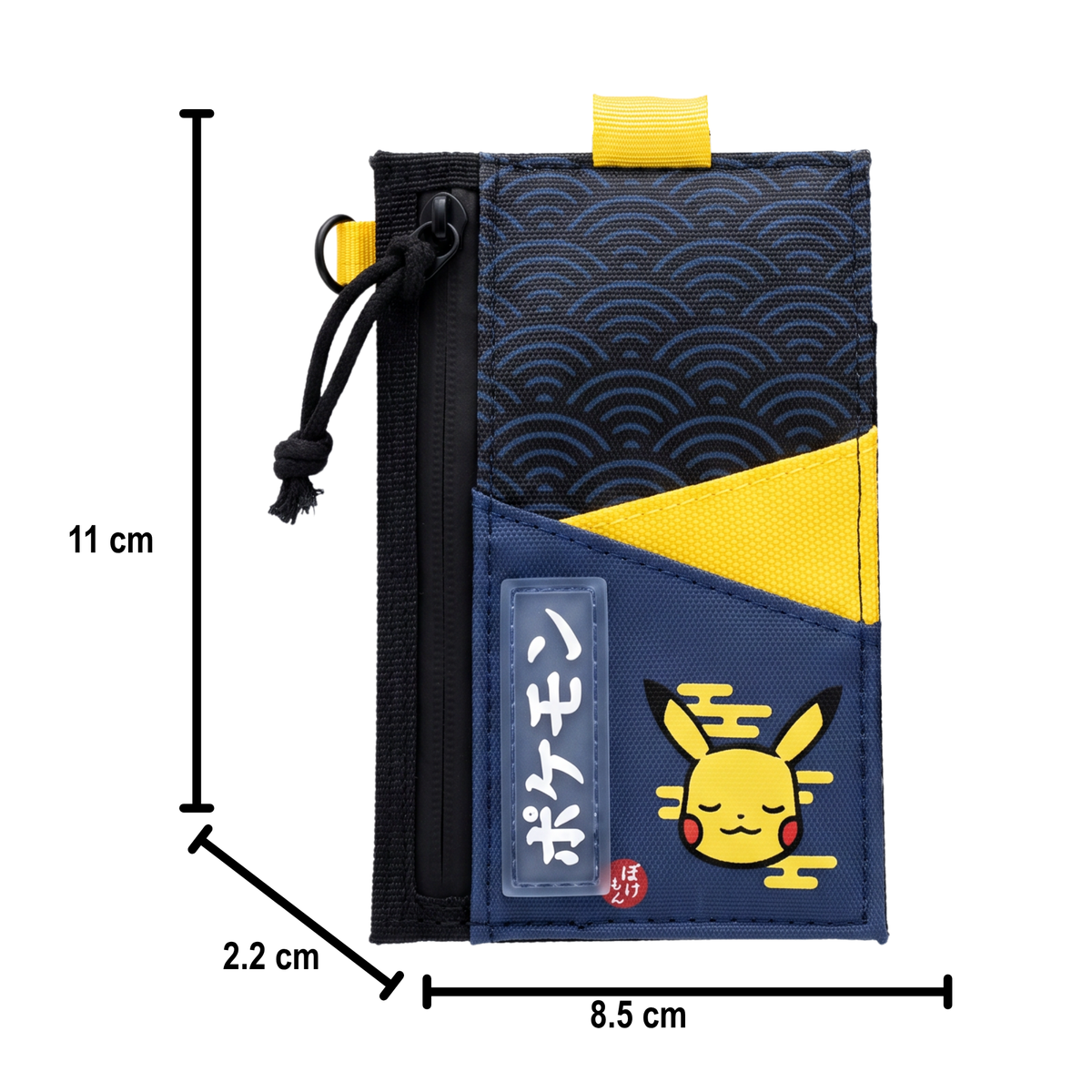Cartera Porta Gafete Pokémon Pikachu Azul con Correa