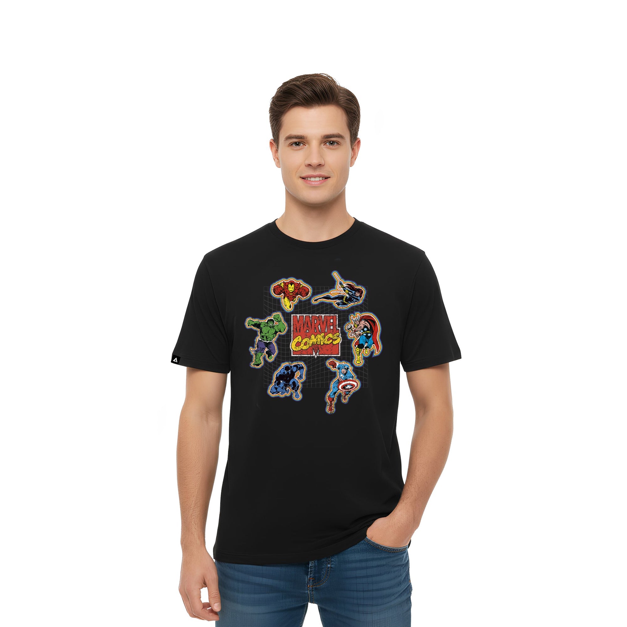 Playera MARVEL Hombre Mujer Negro Disney Original Comics - Fan Army