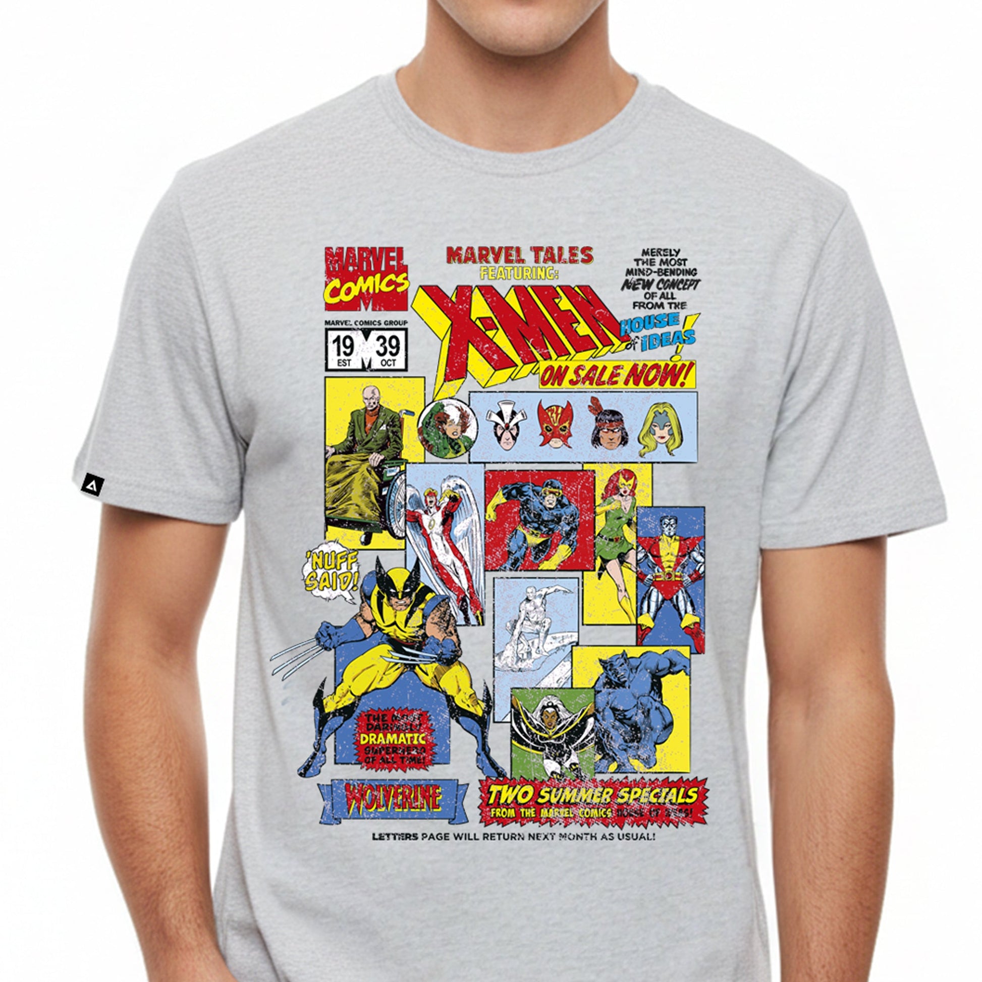 Playera MARVEL Hombre Mujer Gris Disney Original X-Man - Fan Army