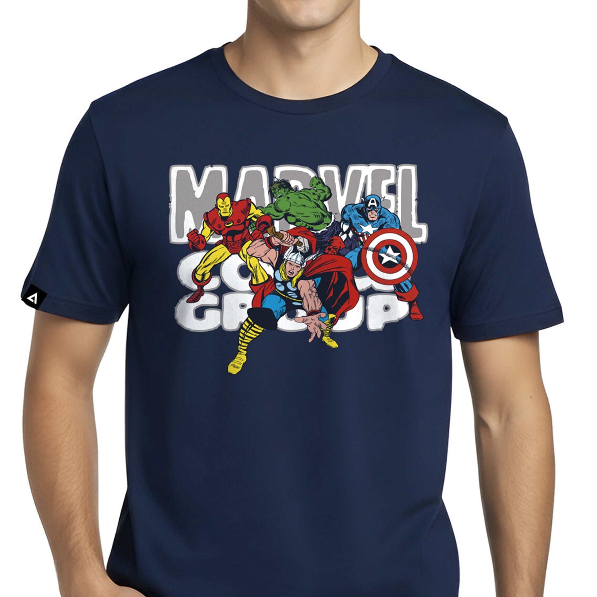 Playera MARVEL Hombre Mujer Azul Marino Disney Original Group - Fan Army