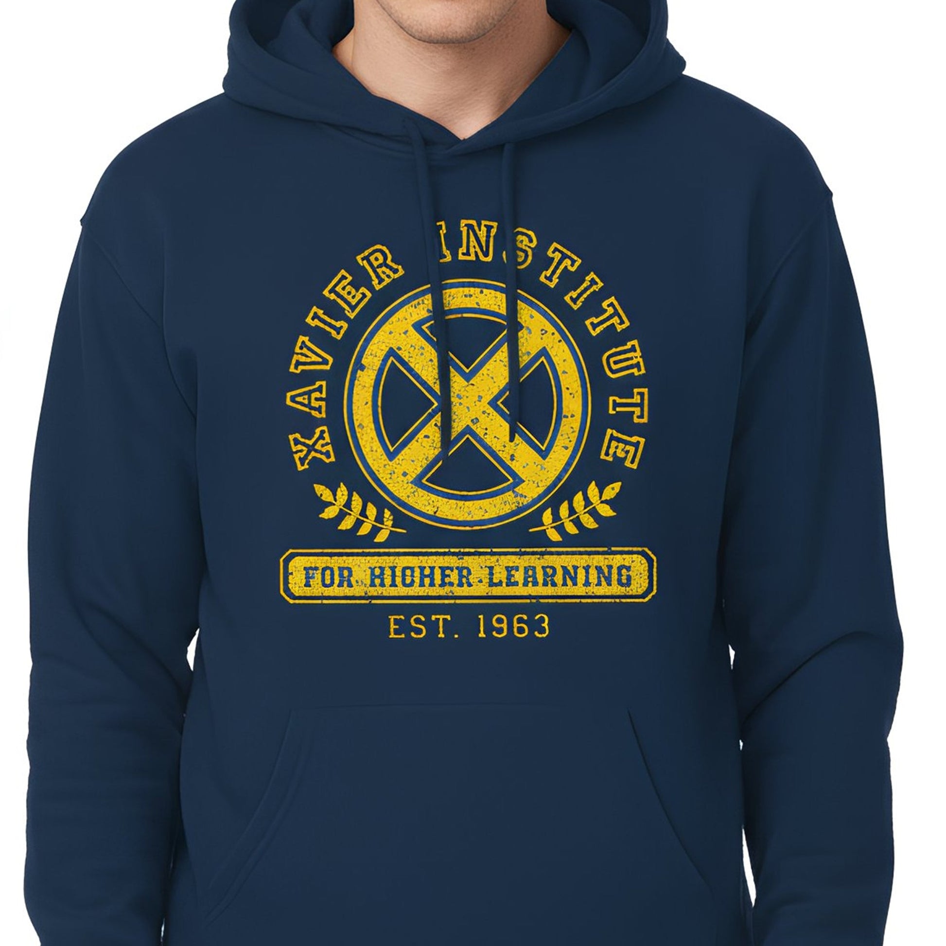 Hoodie MARVEL Hombre Mujer Azul Marino Disney Original Xavier Institute - Fan Army