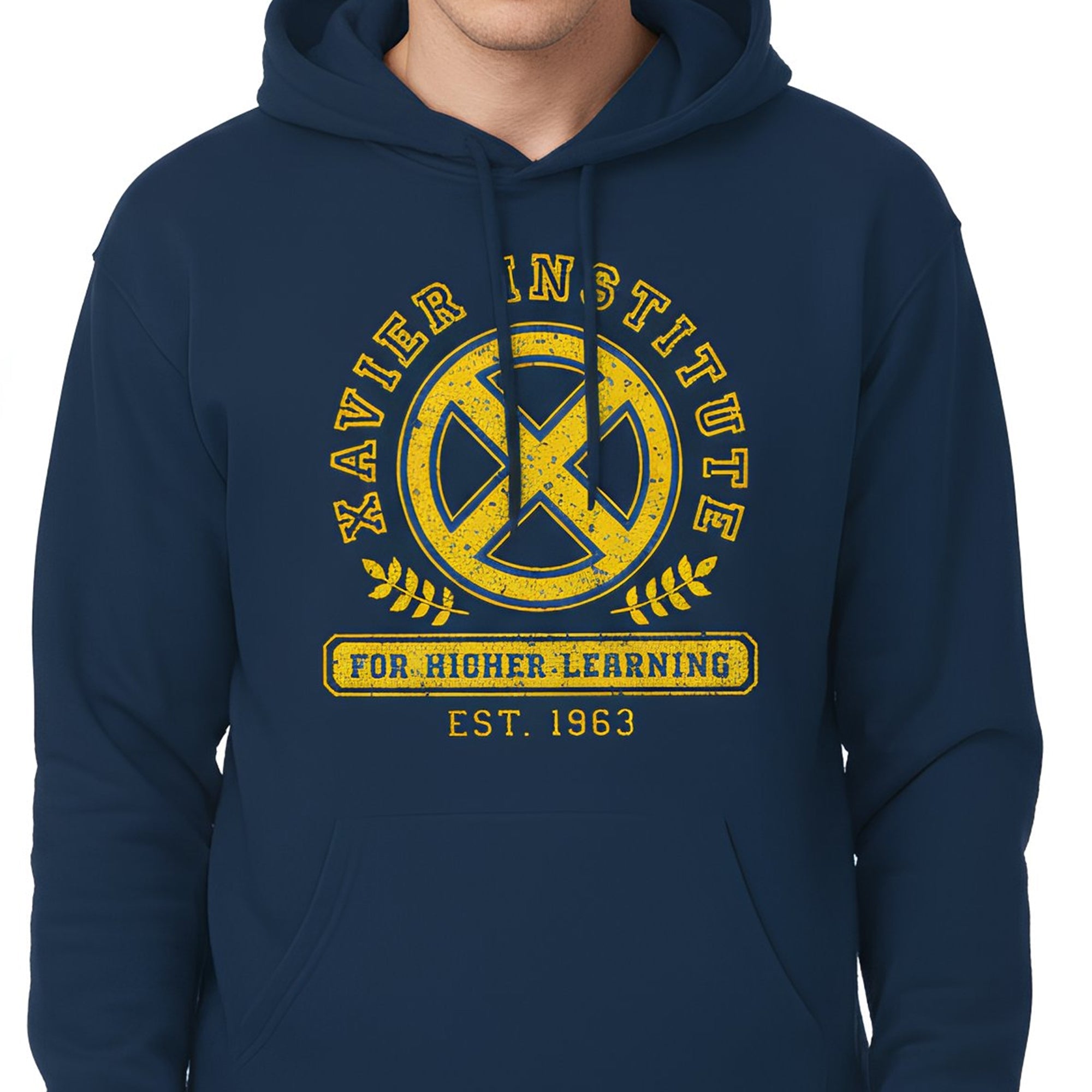 Hoodie MARVEL Hombre Mujer Azul Marino Disney Original Xavier Institute - Fan Army