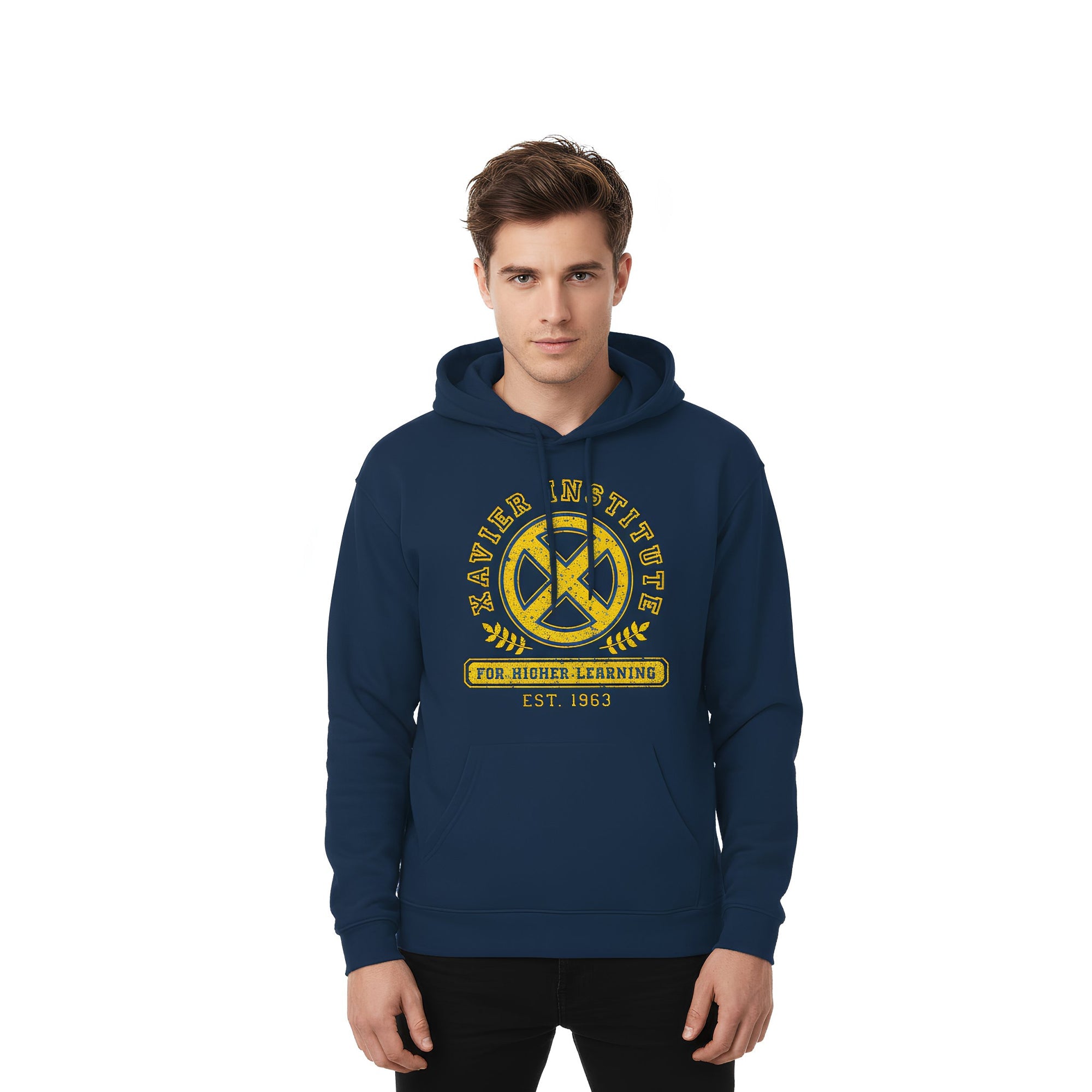 Hoodie MARVEL Hombre Mujer Azul Marino Disney Original Xavier Institute - Fan Army