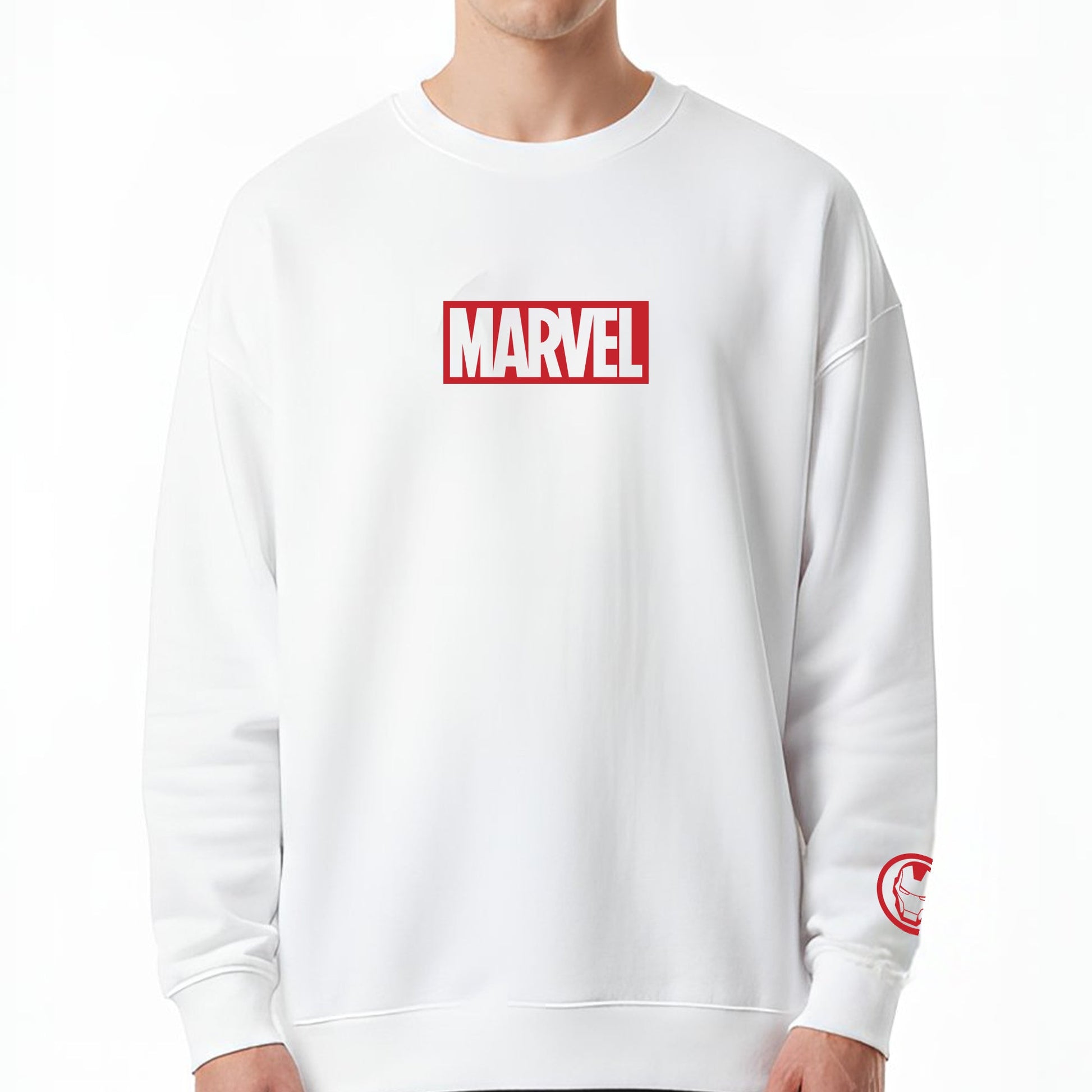 Sudadera MARVEL Hombre Mujer Blanco Disney Original Iron Man - Fan Army