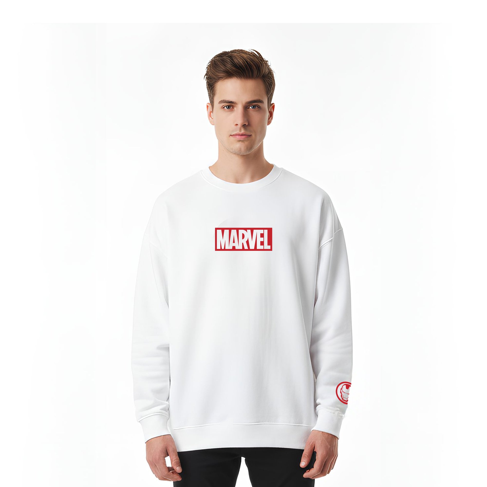 Sudadera MARVEL Hombre Mujer Blanco Disney Original Iron Man - Fan Army