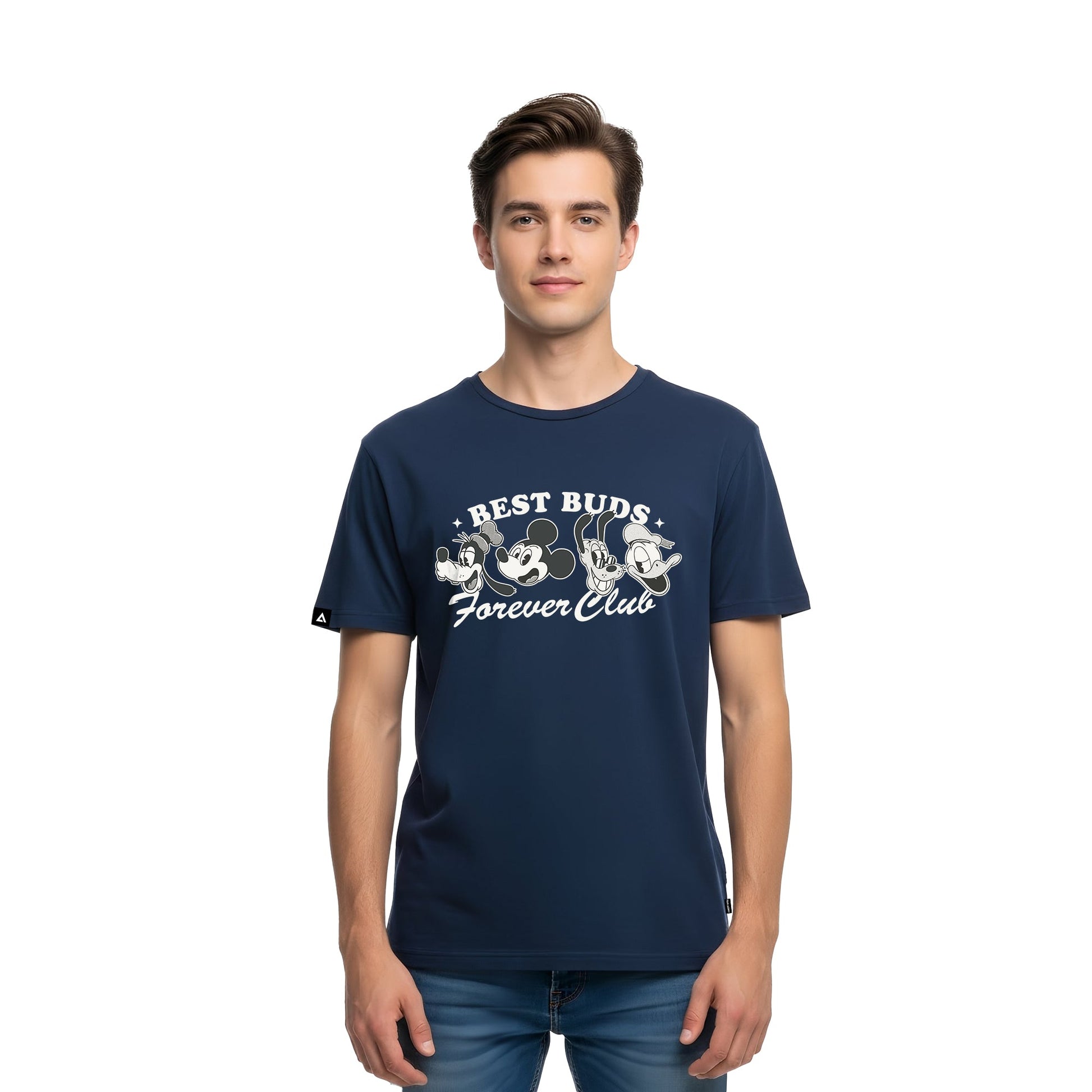 Playera Mickey & Friends Hombre Mujer Azul Marino Disney Original Forever Club - Fan Army