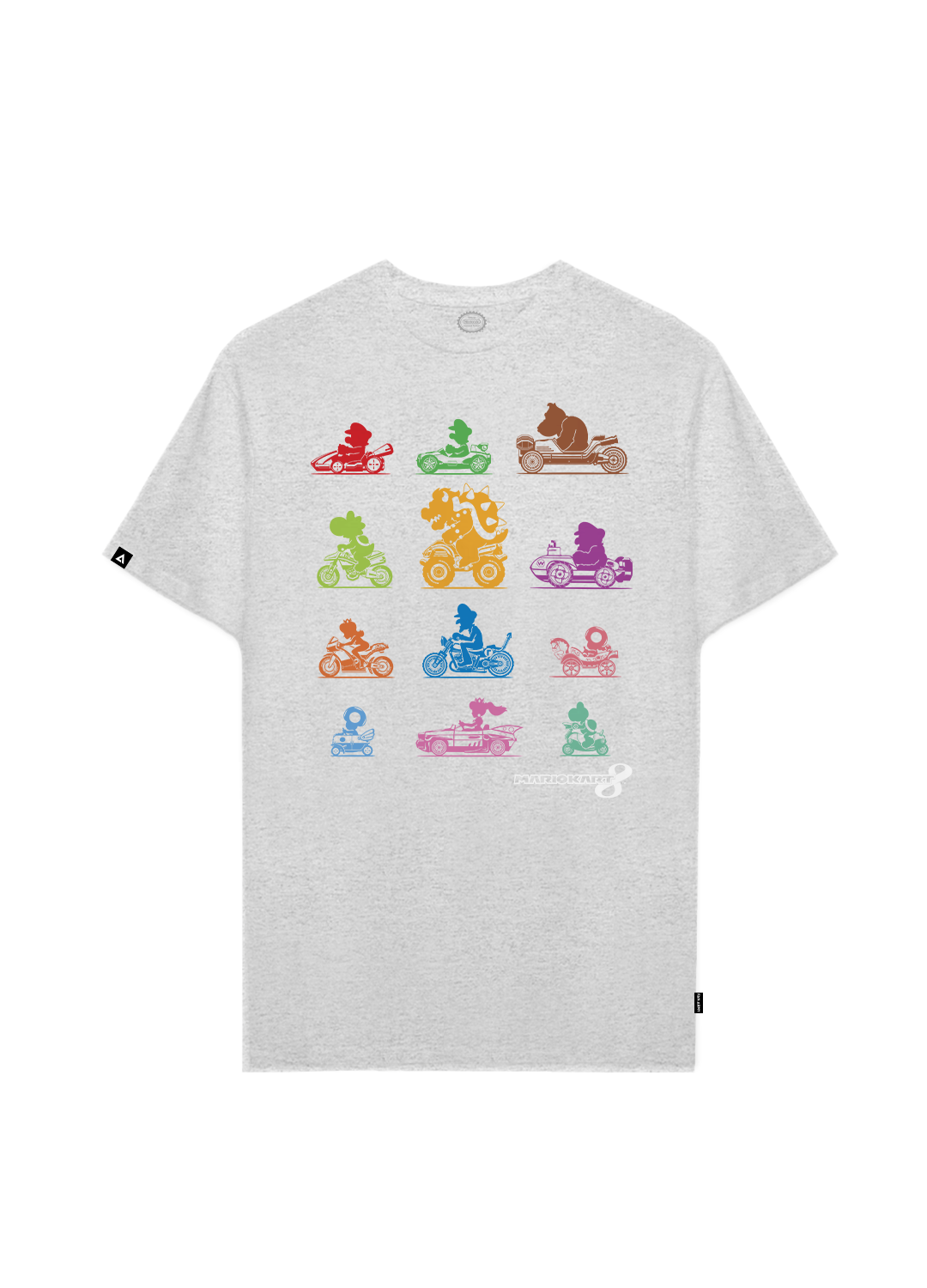 Playera Super Mario Hombre Mujer Gris Mario Kart 8 Nintendo Oficial - Fan Army