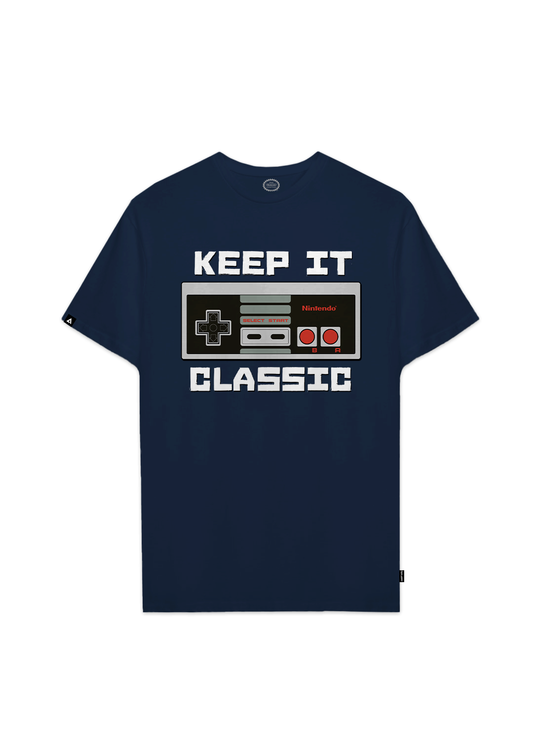 Playera Nintendo Hombre Mujer Azul Marino Keep It Classic Nintendo Oficial - Fan Army