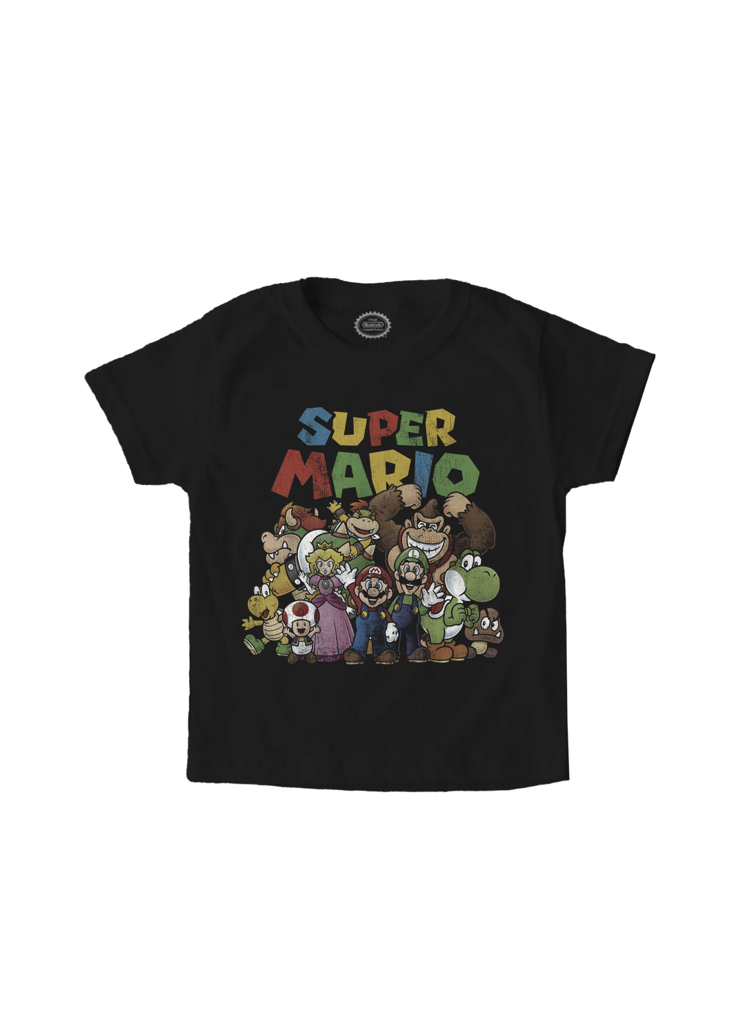Playera Niño Mario Bros Negro Vintage Nintendo Oficial - Fan Army