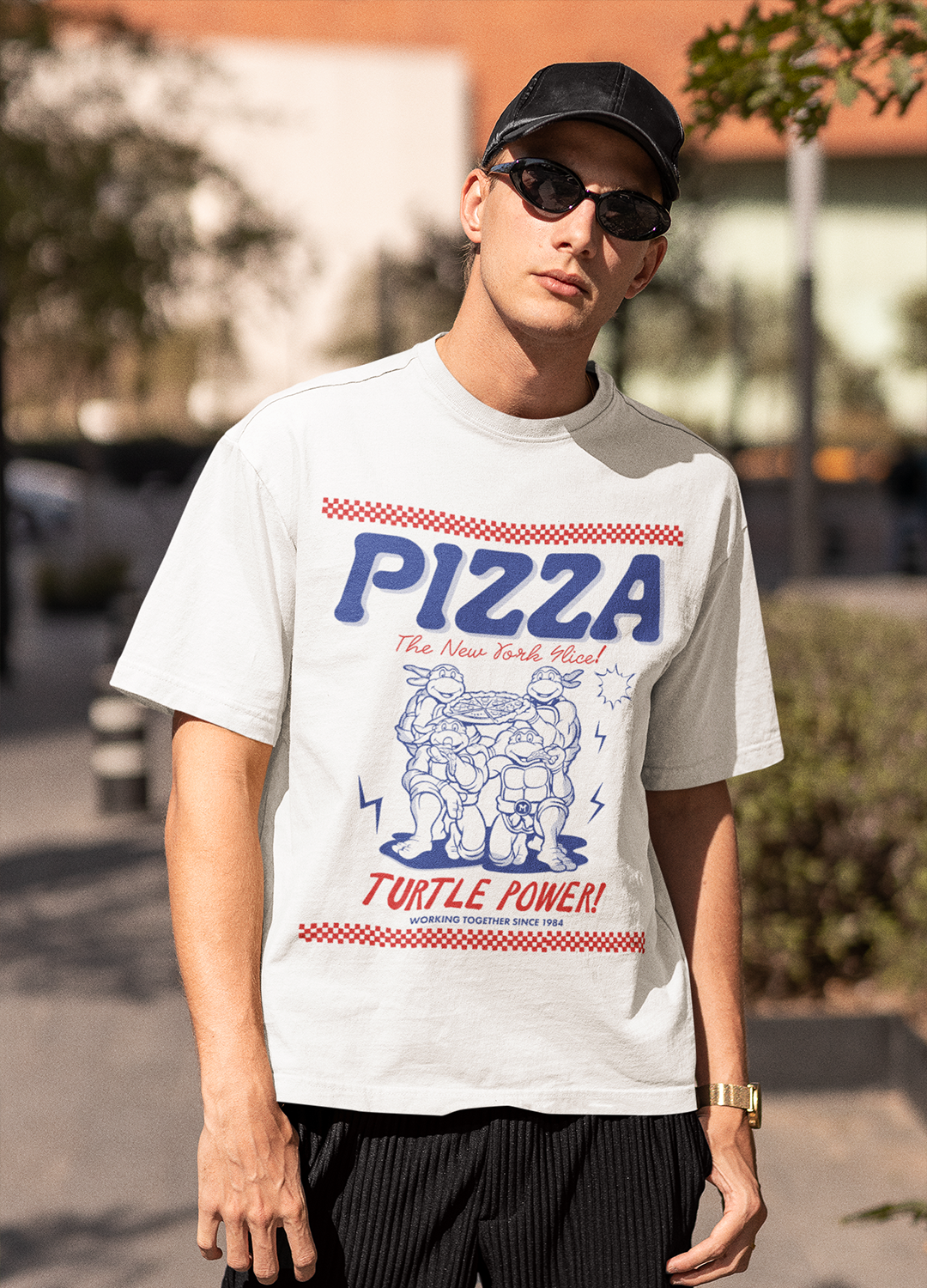 Playera Unisex Teenage Mutant Ninja Turtles Pizza - Diseño Divertido - Fan Army