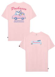 Playera Hombre Mujer Rosa Pochacco Kickin back - Fan Army