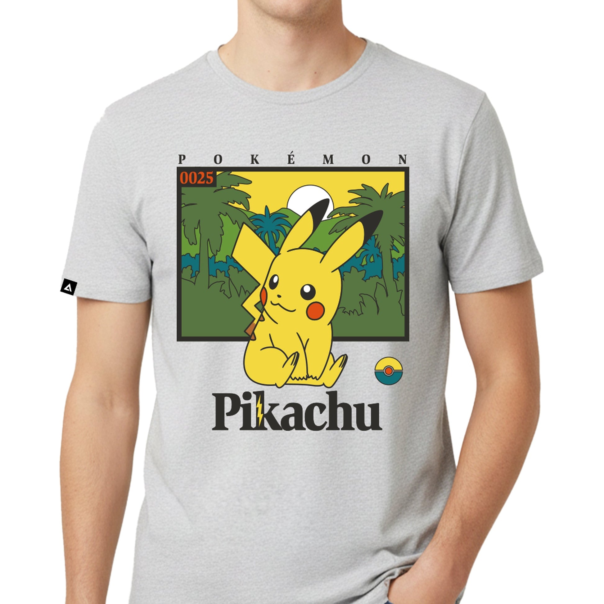 Playera Pokémon Hombre Mujer Gris Pikachu Jungle - Fan Army