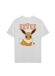Playera Pokémon Hombre Mujer Eevee Varsity Gris