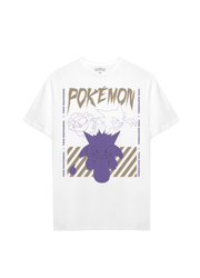 Playera Pokémon Hombre Mujer Blanco Kanto Ghost Type