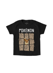 Playera Pokémon Niño Niña Negro Eevee Evo