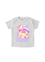 Playera Pokémon Niño Niña Gris Sweet Like Pikachu