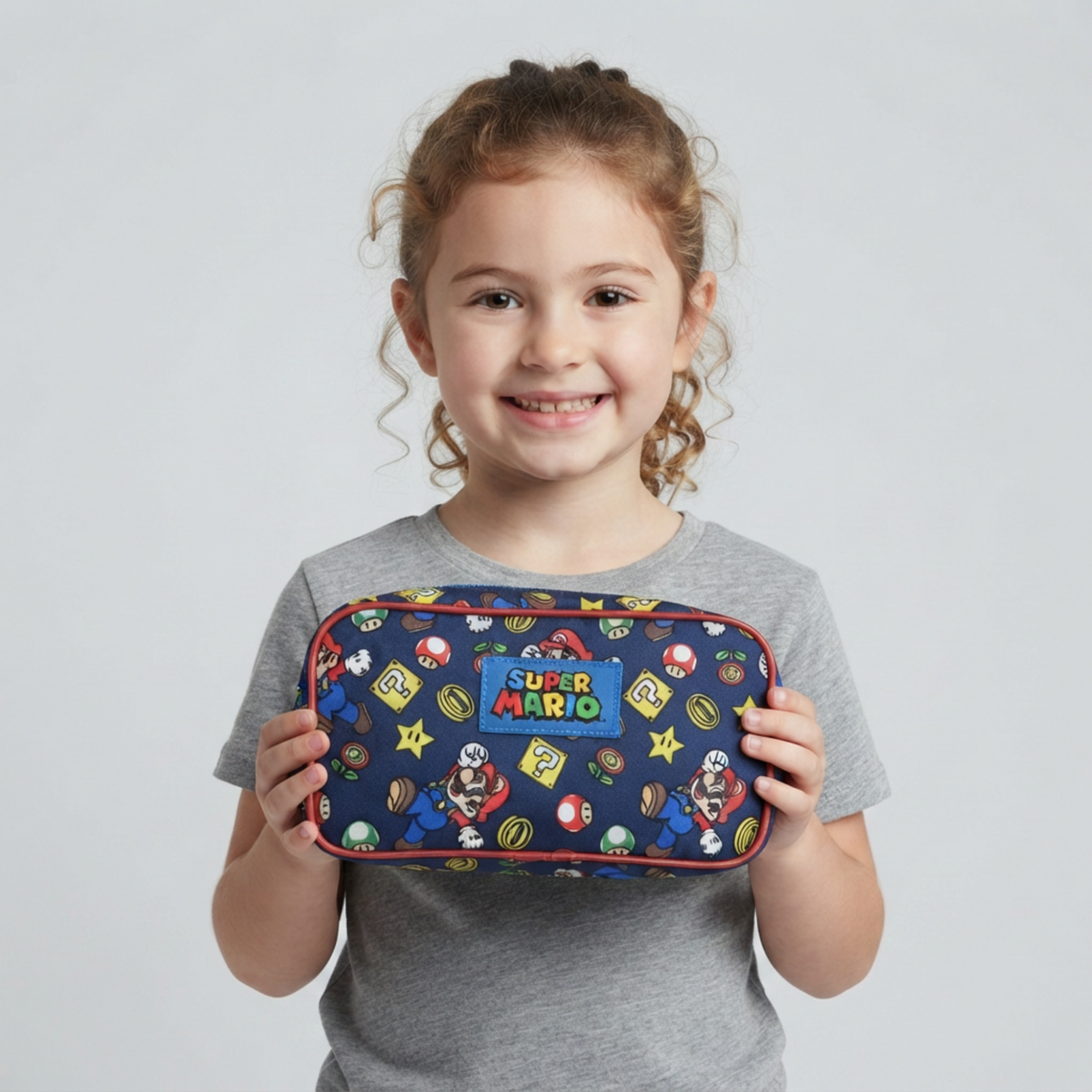 Estuche Escolar Super Mario Clásico Nintendo Oficial