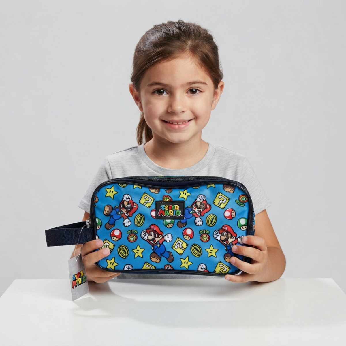 Estuche Multiusos Super Mario Doble Compartimento Nintendo Oficial