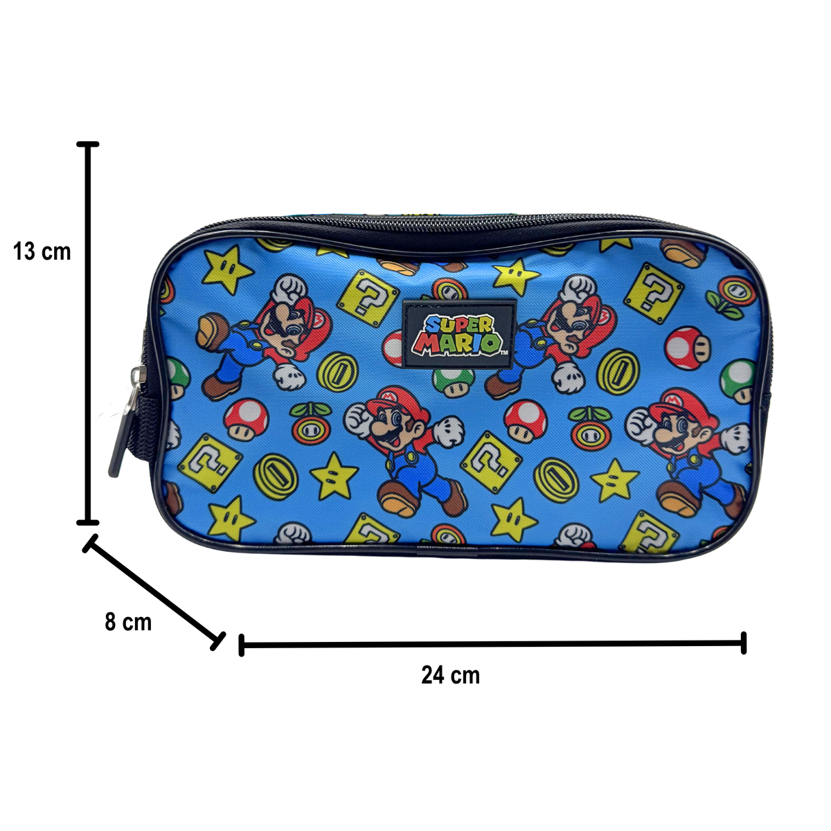 Estuche Multiusos Super Mario Doble Compartimento Nintendo Oficial