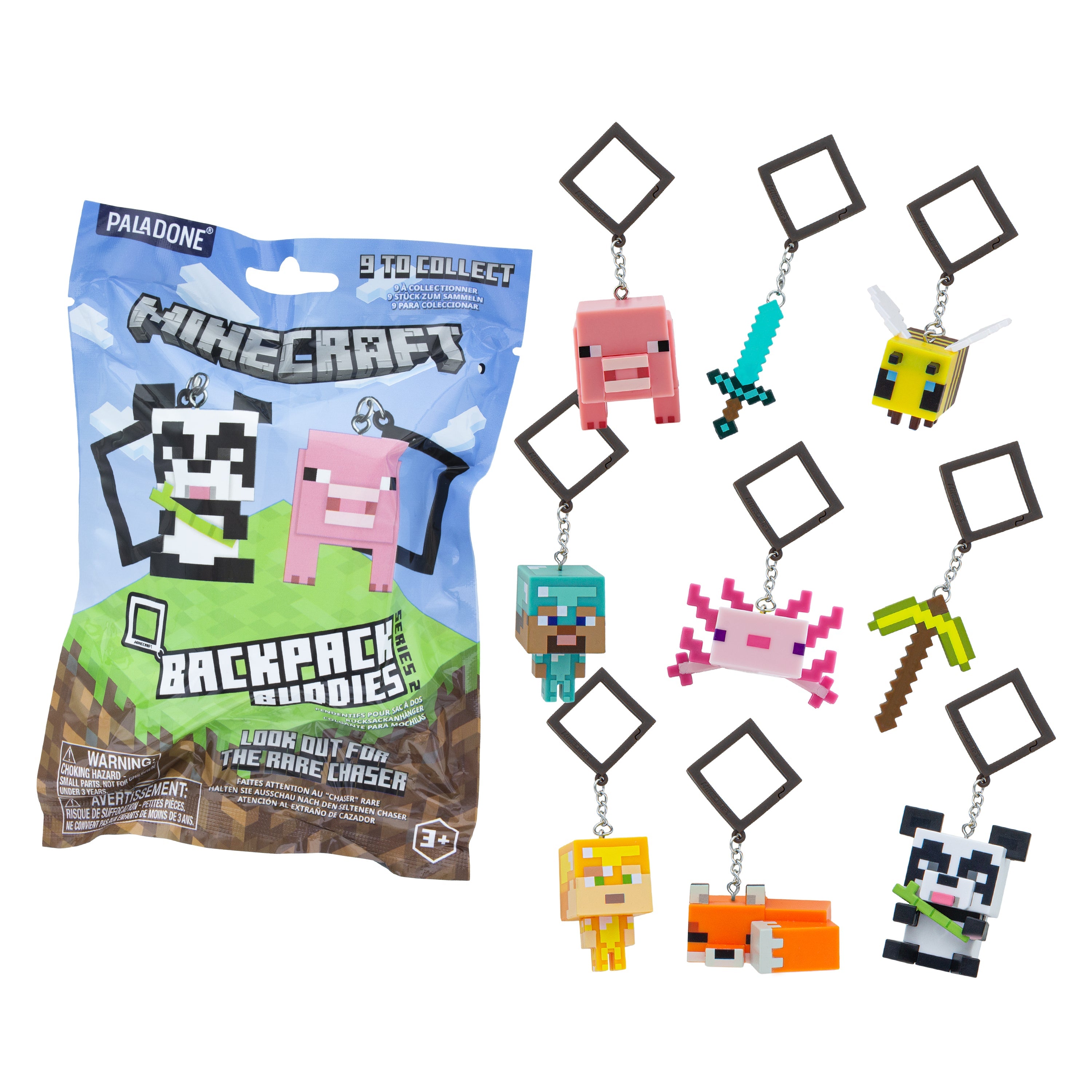 Llaveros Backpack Buddies Minecraft Serie 2 Original - Fan Army