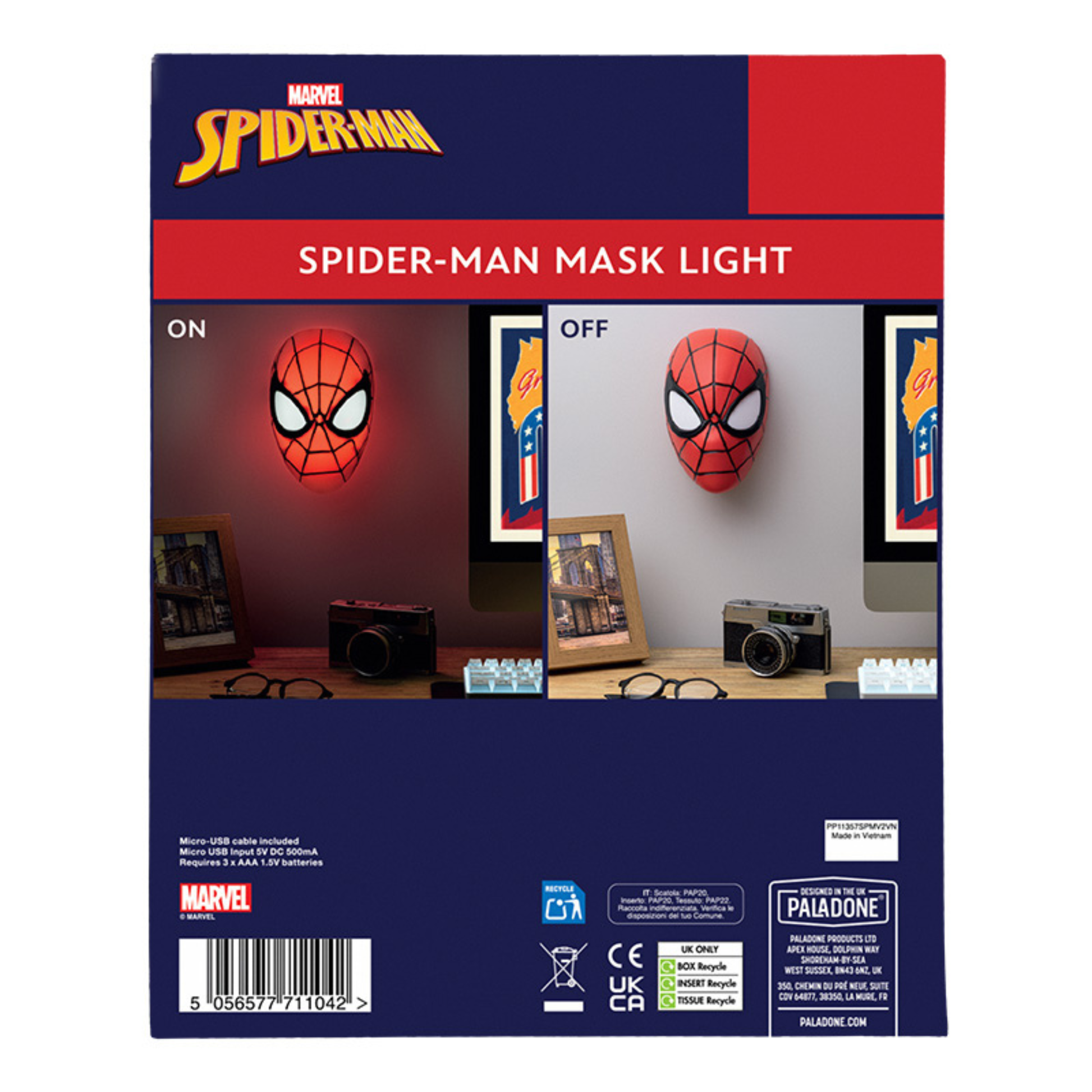 Lámpara Spider-Man Mask Oficial Marvel - Fan Army