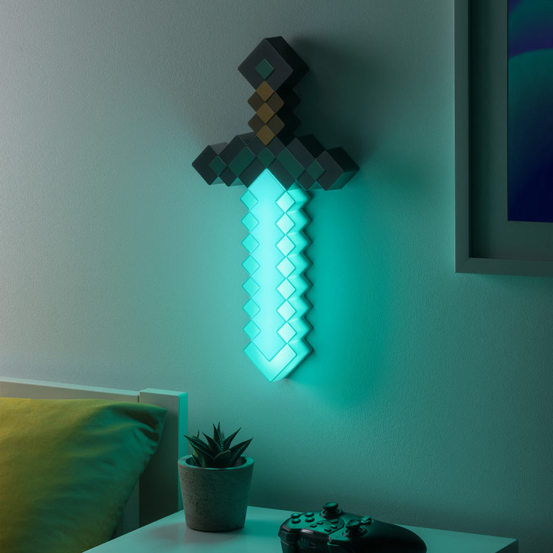 Lámpara Minecraft Espada de Diamante Luz de Noche Original - Fan Army