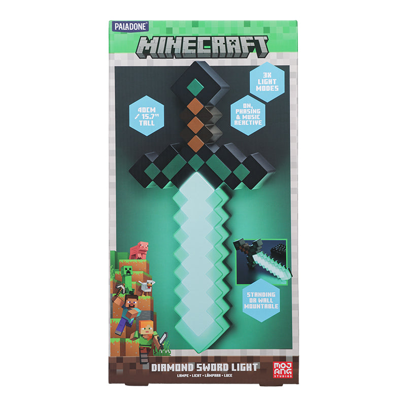 Lámpara Minecraft Espada de Diamante Luz de Noche Original - Fan Army