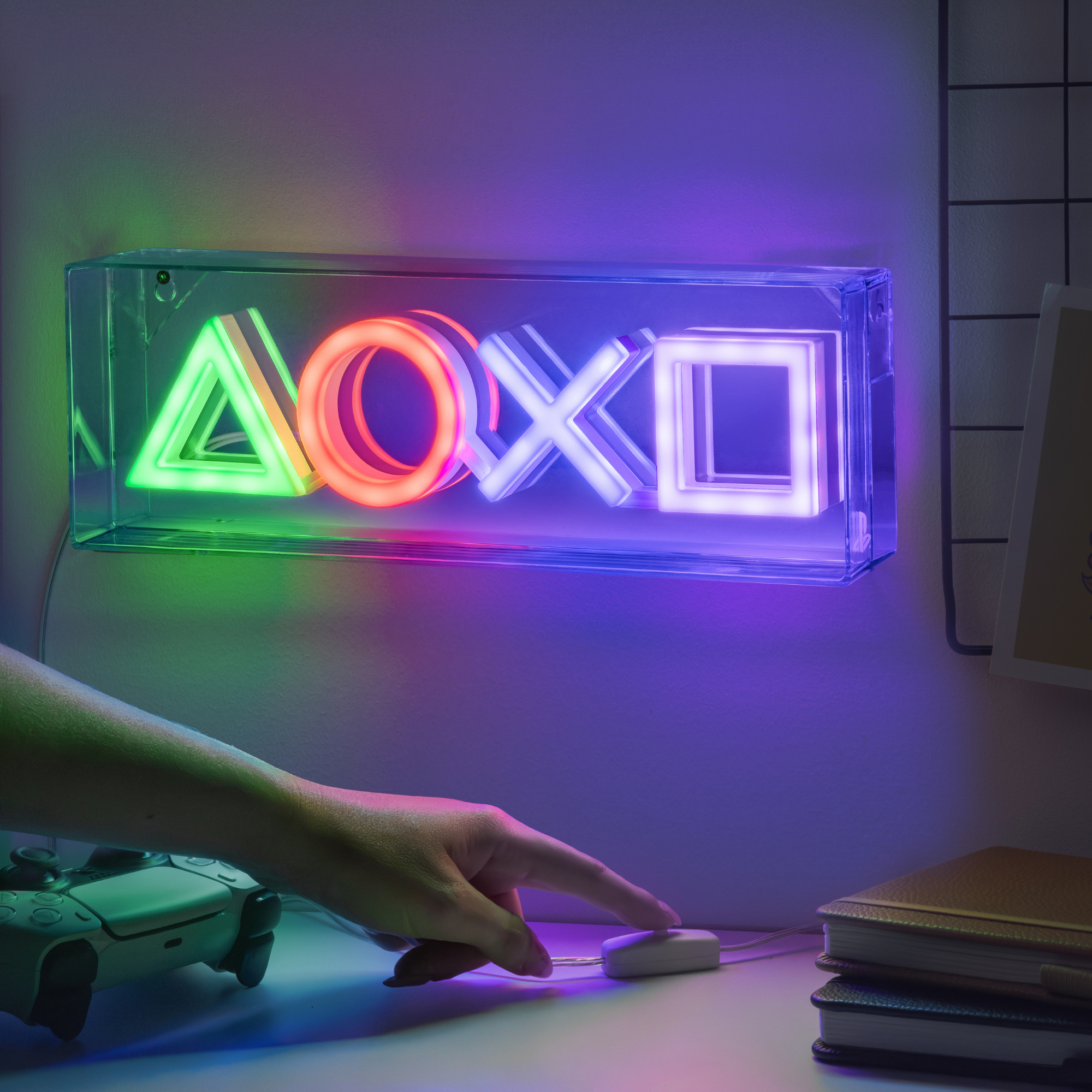 Lámpara Neon PlayStation LED Iconos Control PS