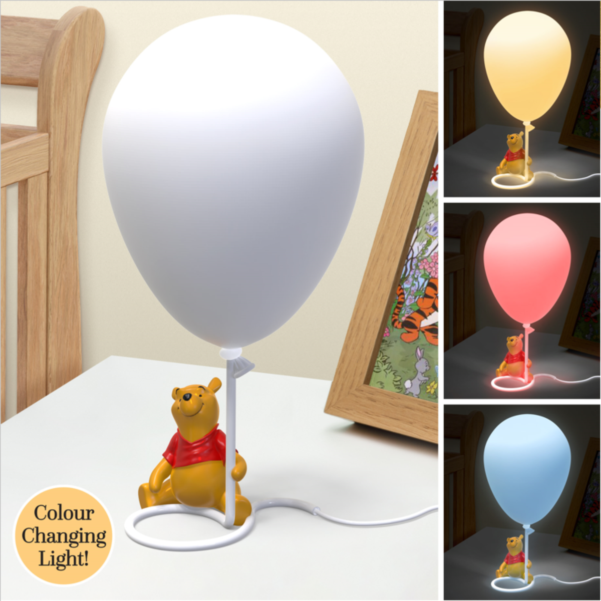 Lámpara Winnie Pooh con Globo LED