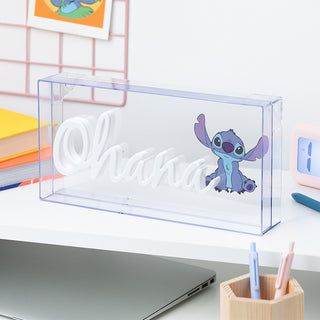 Lampara Decorativa De Noche Stitch Ohana Luz Ambiental