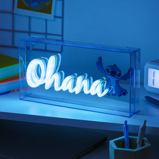 Lampara Decorativa De Noche Stitch Ohana Luz Ambiental