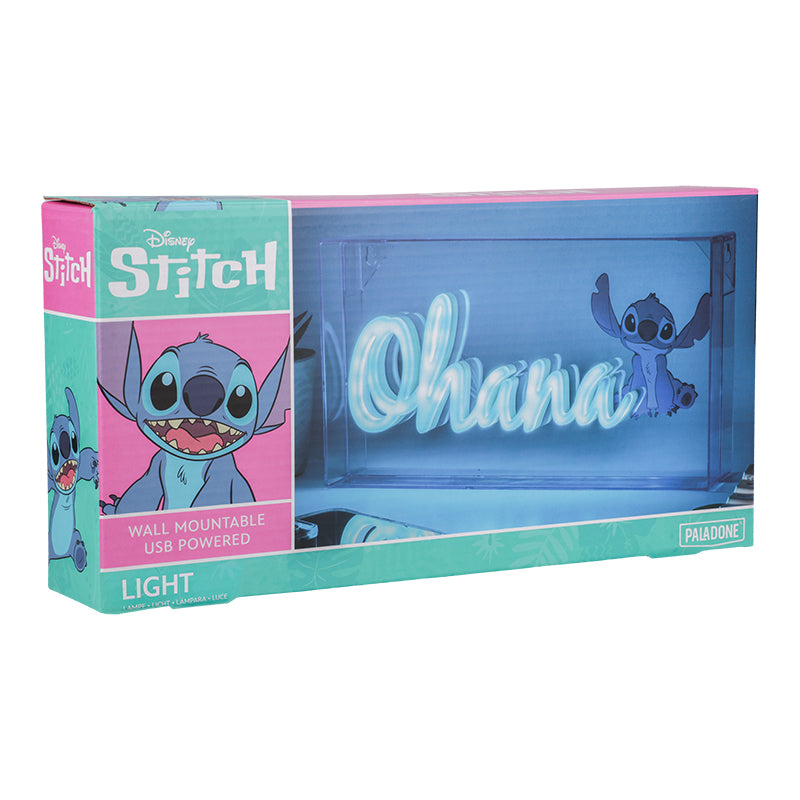 Lámpara Neón Ohana Disney Stitch Luz de Noche Original - Fan Army