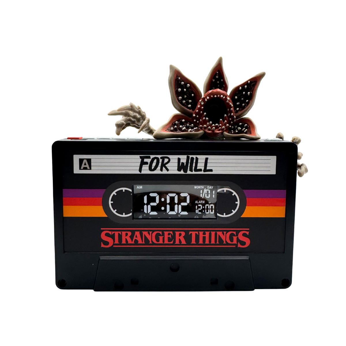 Reloj Despertador Demogorgon en Cassete Stranger Things Lámpara Original - Fan Army