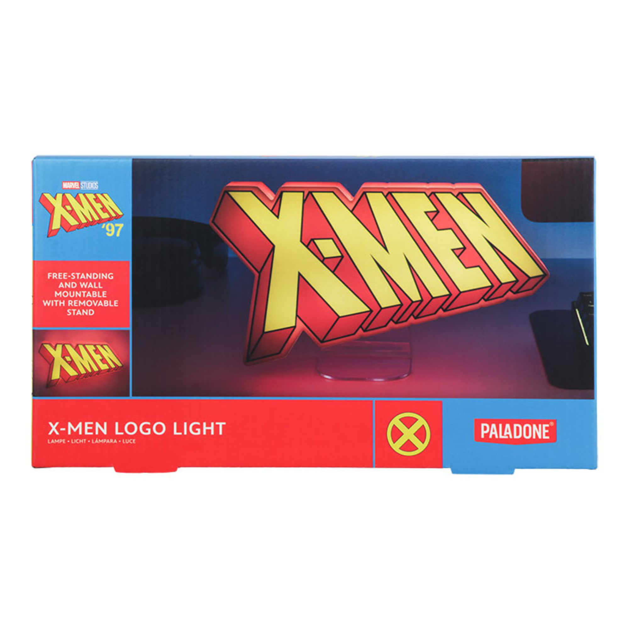 Lámpara X-Men Logo LED 27 cm Luz Decorativa Marvel USB o Pilas