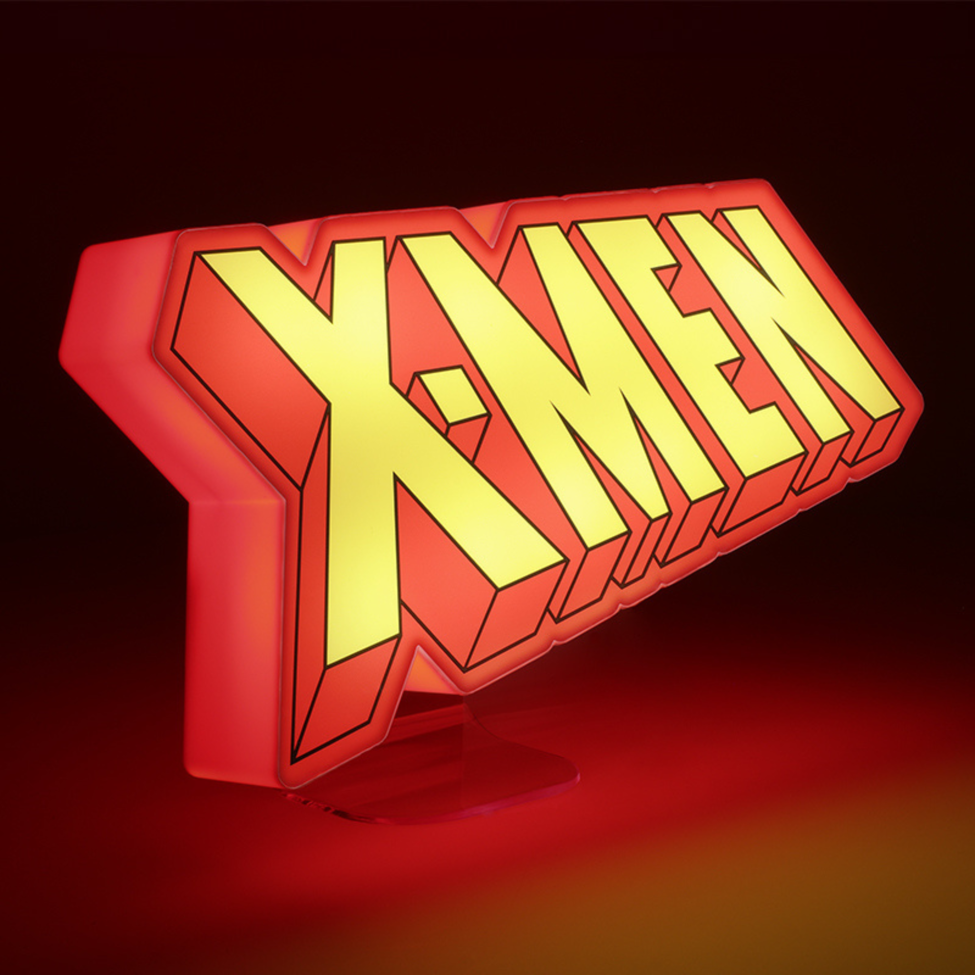 Lámpara X-Men Logo LED 27 cm Luz Decorativa Marvel USB o Pilas