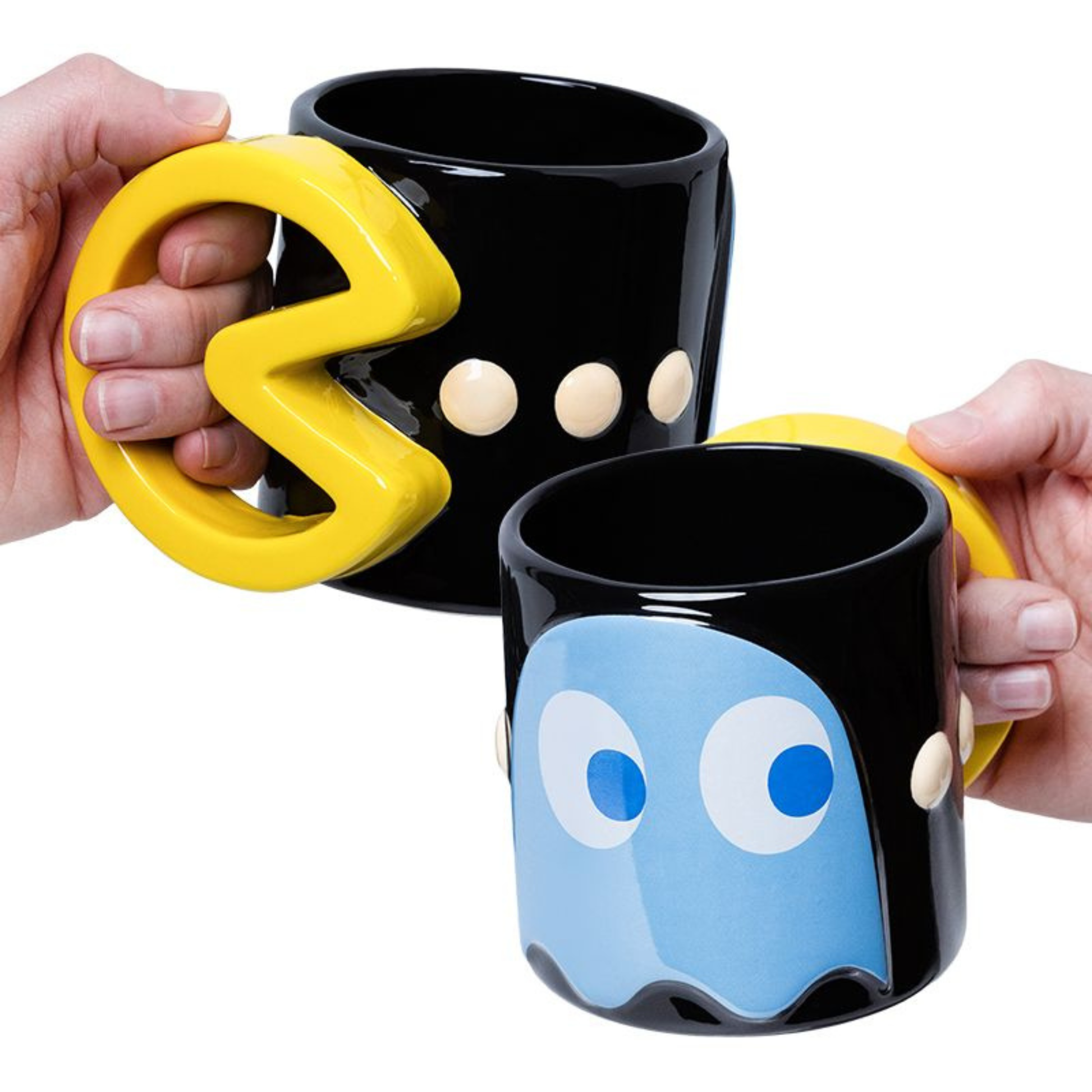Taza PAC-MAN 600 ml con Asa en Forma de Personaje Diseño Retro Oficial - Fan Army
