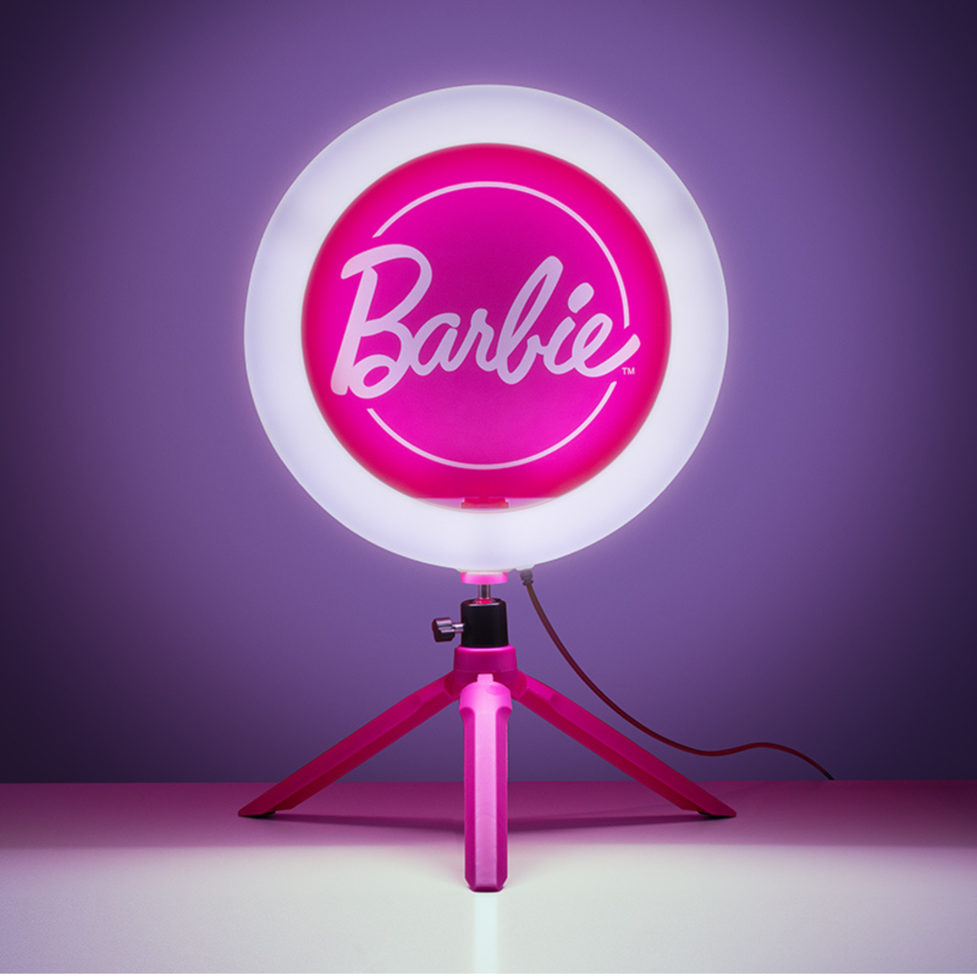 Aro de luz Barbie LED con Tripié y Soporte para Celular | Luz para Streaming USB