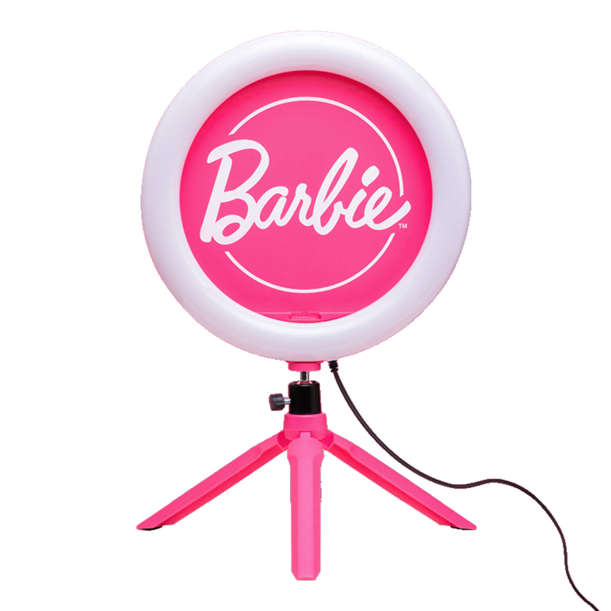 Aro de luz Barbie LED con Tripié y Soporte para Celular | Luz para Streaming USB