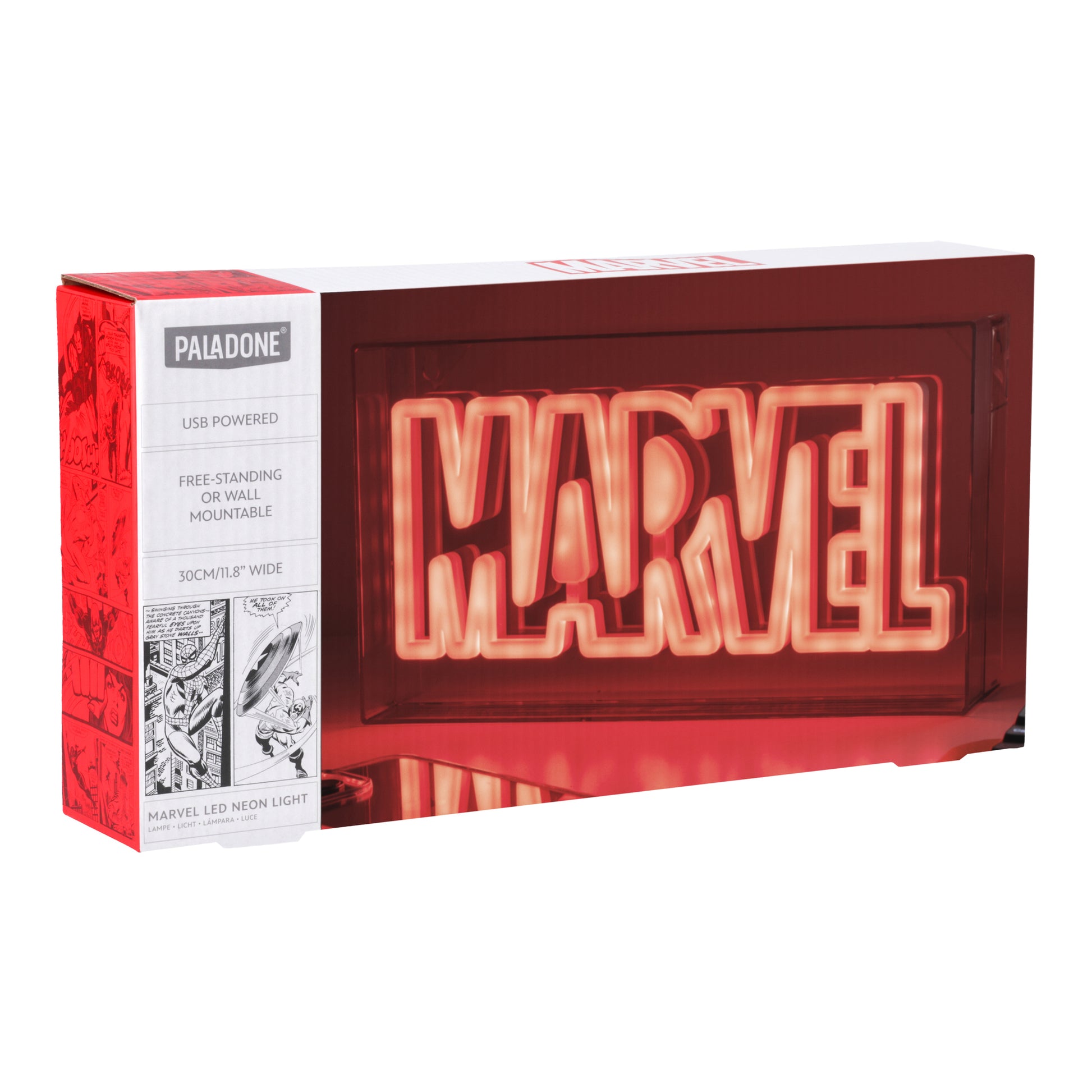 Marvel Lampara Luz Decorativa Neon Logo Original Paladone - Fan Army